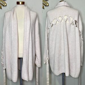 Stylestalker Lace Back Open Cardigan